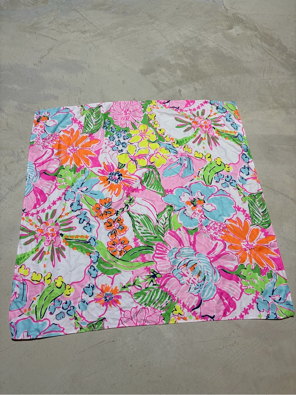 Lilly Pulitzer x target Floral Pink Multi-Color square scarf